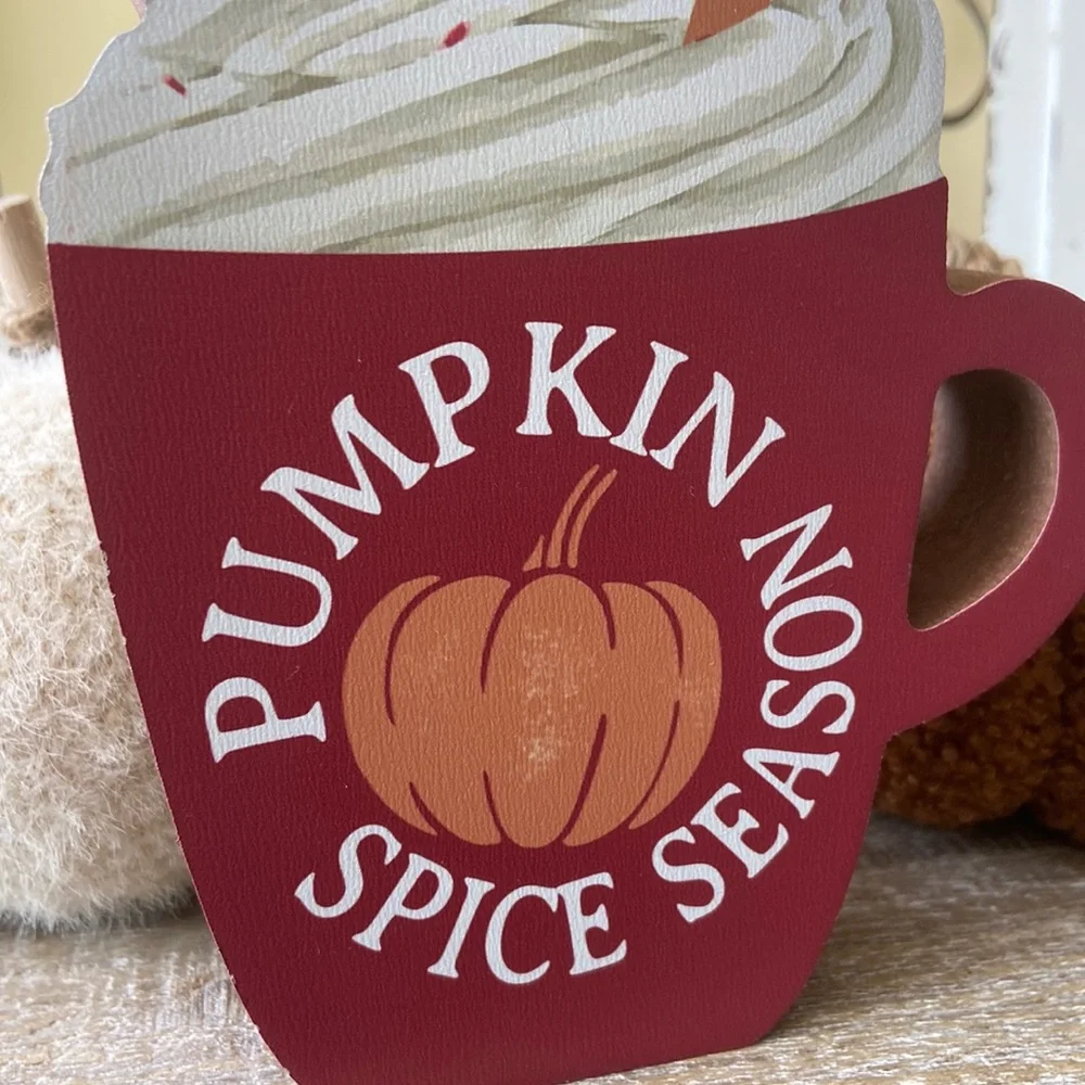 NEW! Fall Pumpkin Spice Latte Season Harvest Coffee Sign